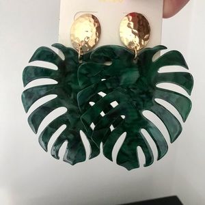 Tropical leaf Earrings